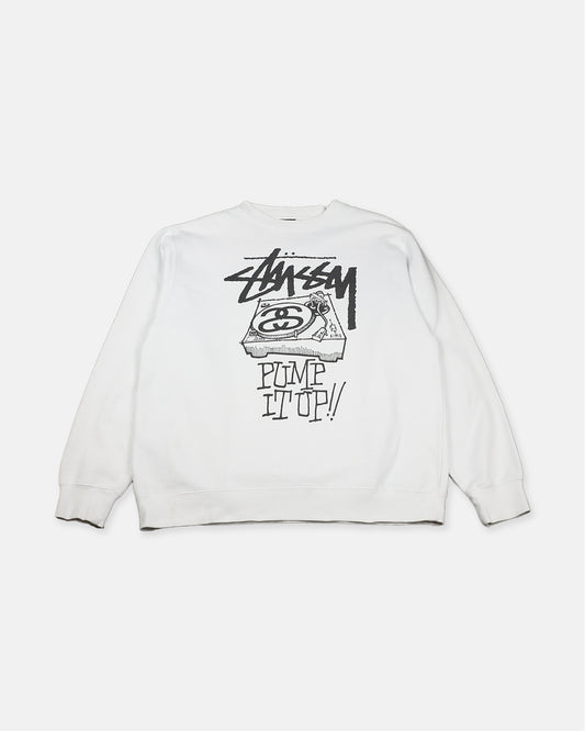 2000s Stüssy White "Pump it Up" Sweatshirt