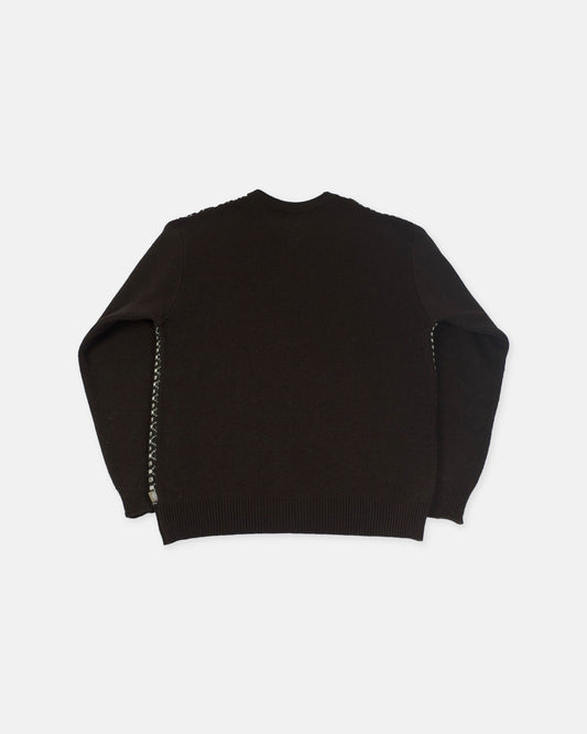 1990s Stüssy Brown Wool Sweater