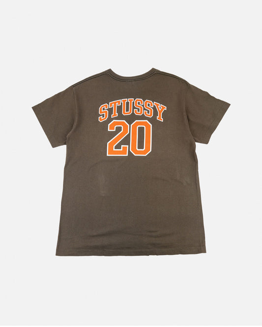 1990s/2000s Stüssy Brown/Orange Jersey T-Shirt