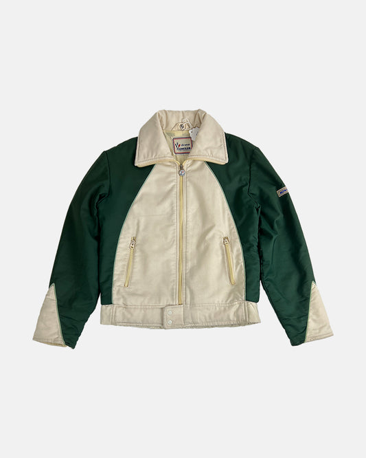Moncler White/Green Ski Jacket