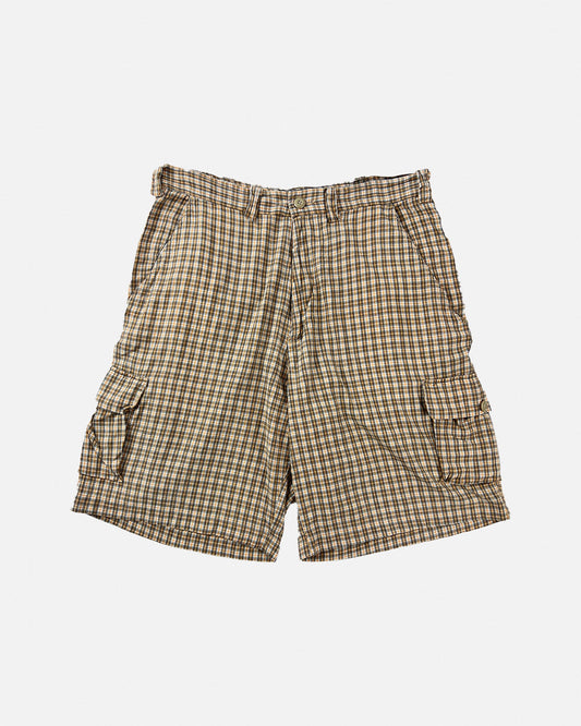 1990s Stüssy Orange/White Plaid Shorts