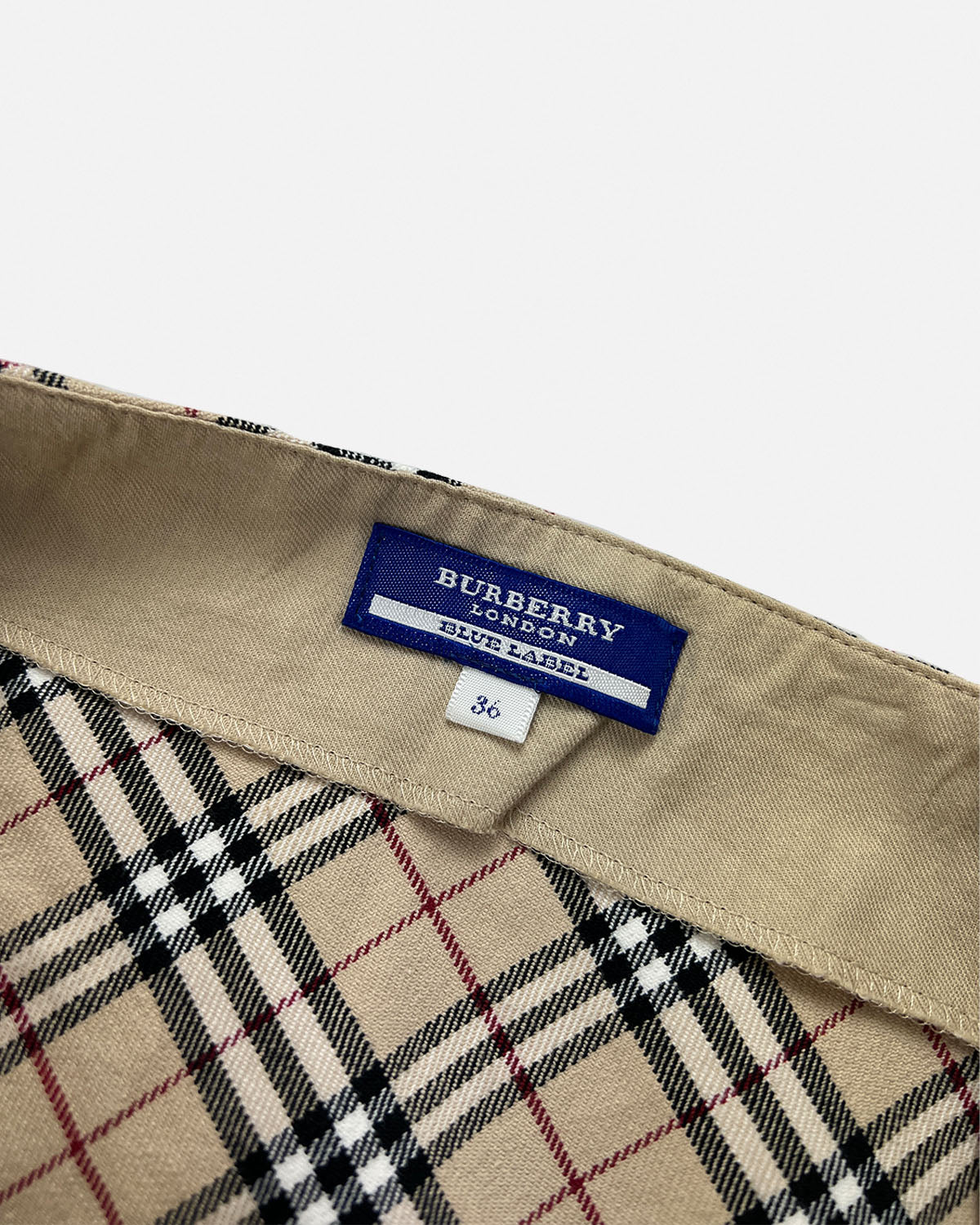 Burberry Beige/Plaid Pencil Skirt