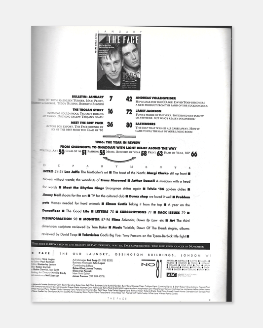 The Face Magazine January 1987 (#81 - Tim Roth & Paul McGann)