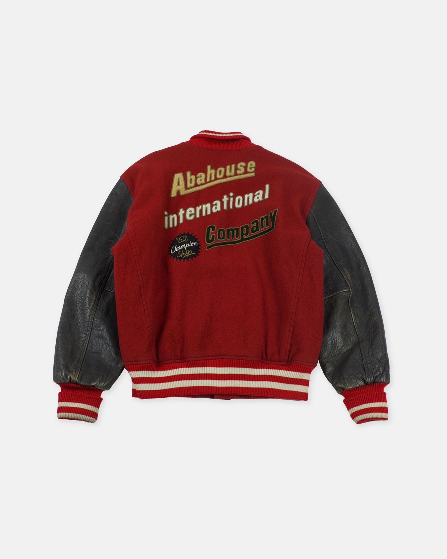 Abahouse Red/Brown Varsity Jacket