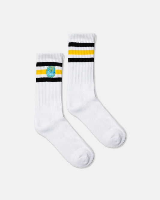 Brigade White Sticker Socks