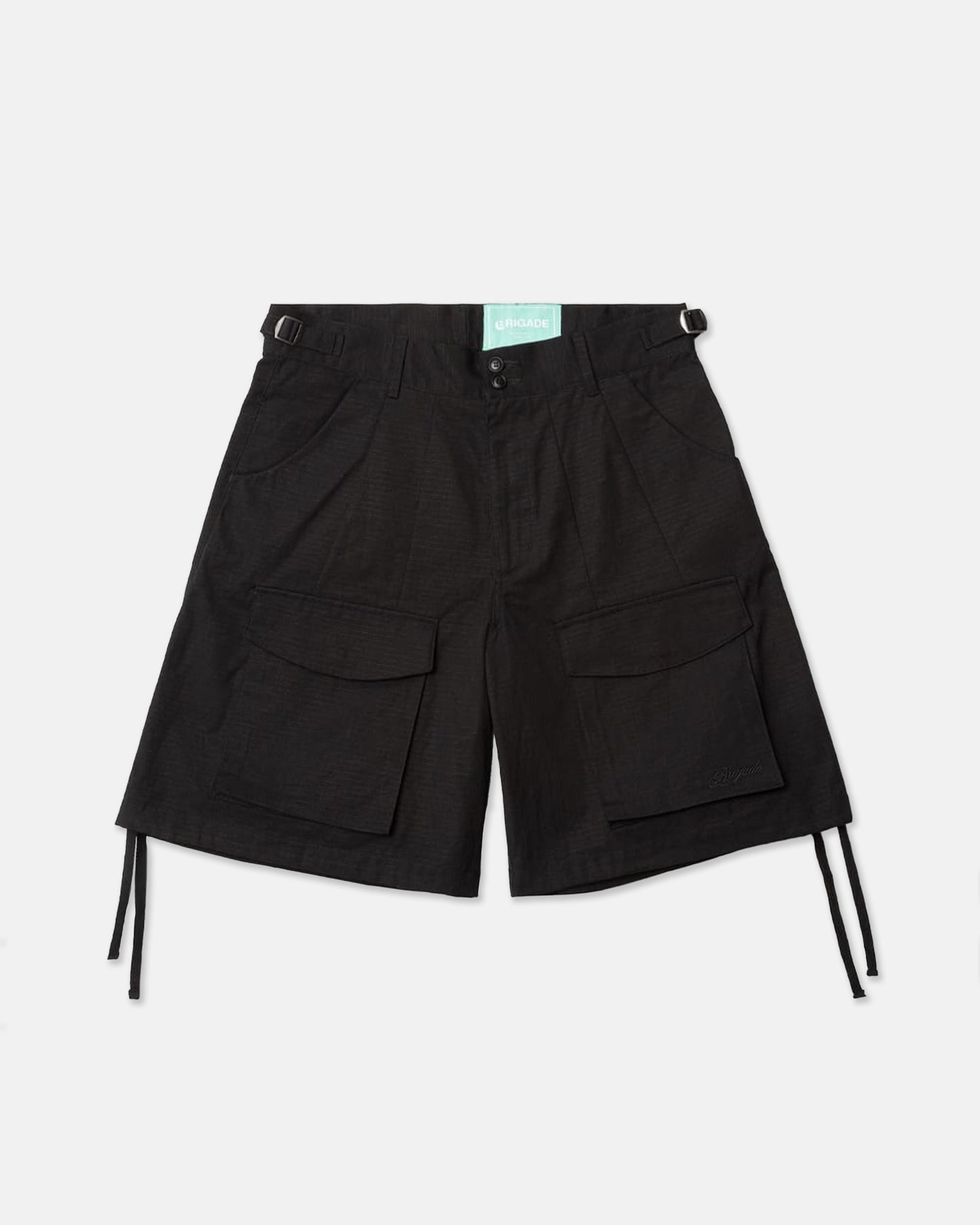 Brigade Black Wide Cargo Shorts