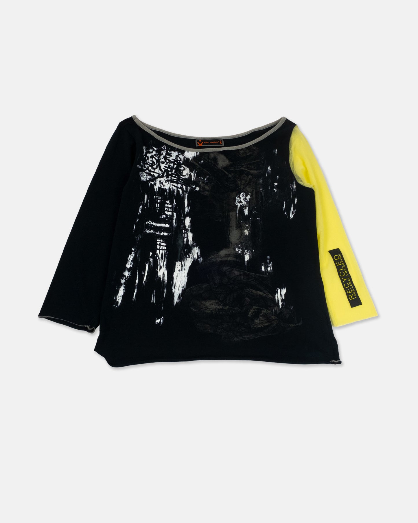 Cop Copine Black/Yellow Mesh Top