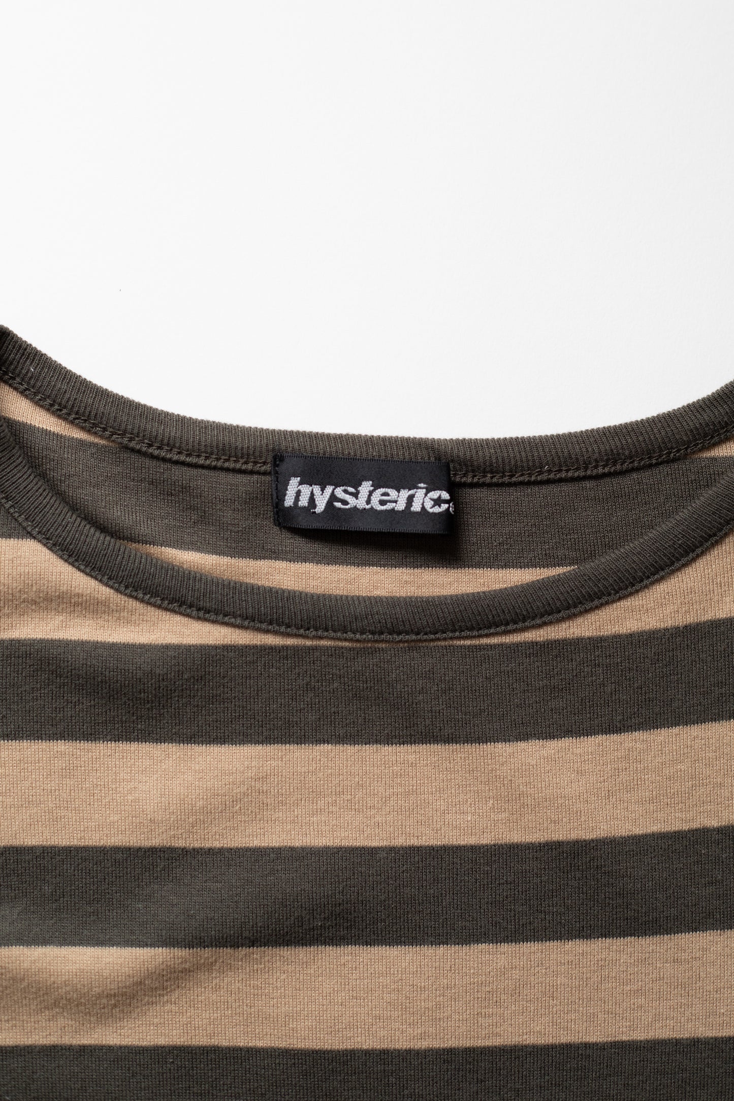 Hysteric Glamour Beige/Grey Striped Top