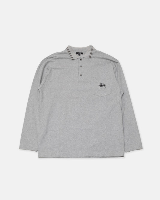 1980s Stüssy Grey Polo Shirt
