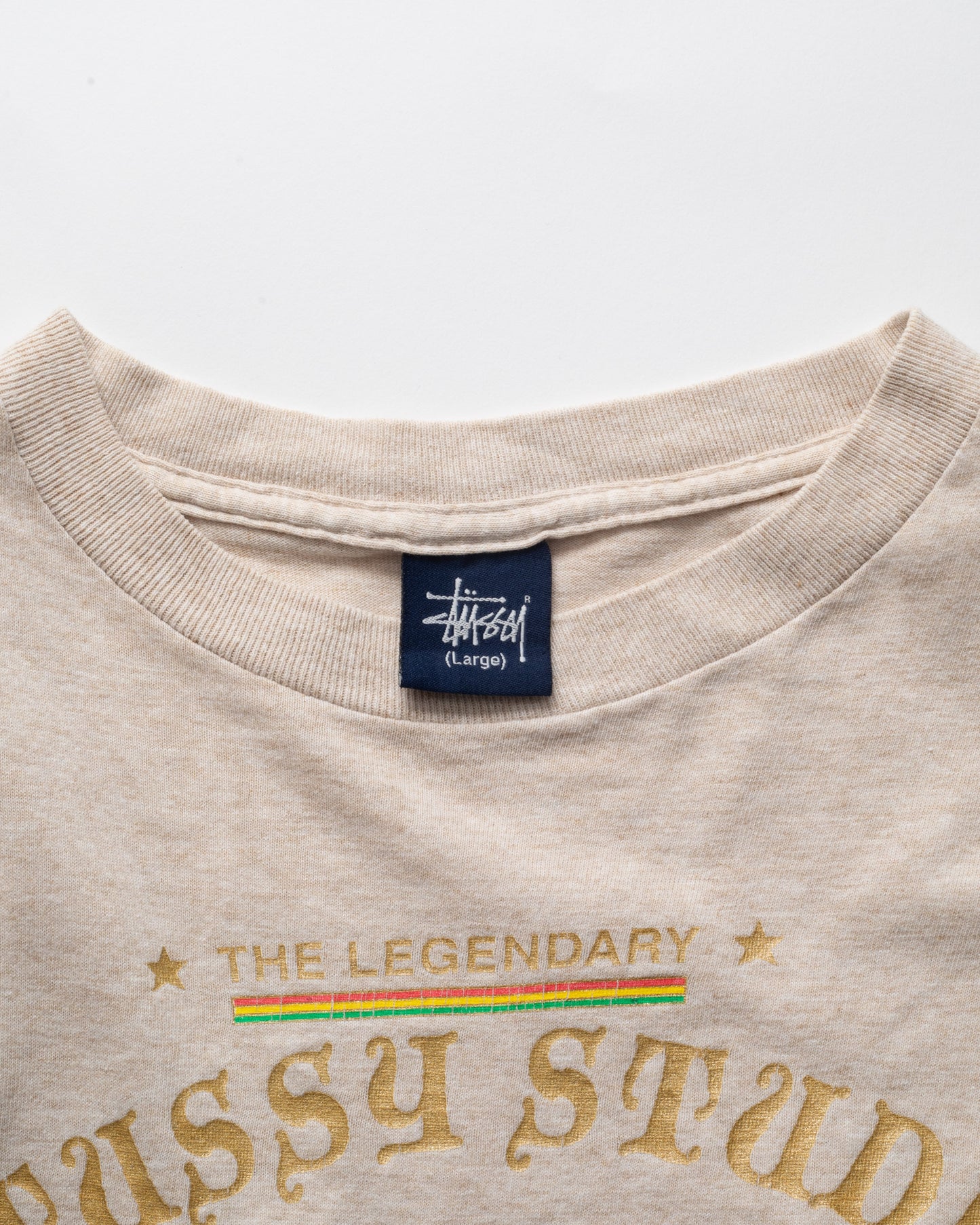 2000s Stüssy Beige Jamaica T-Shirt