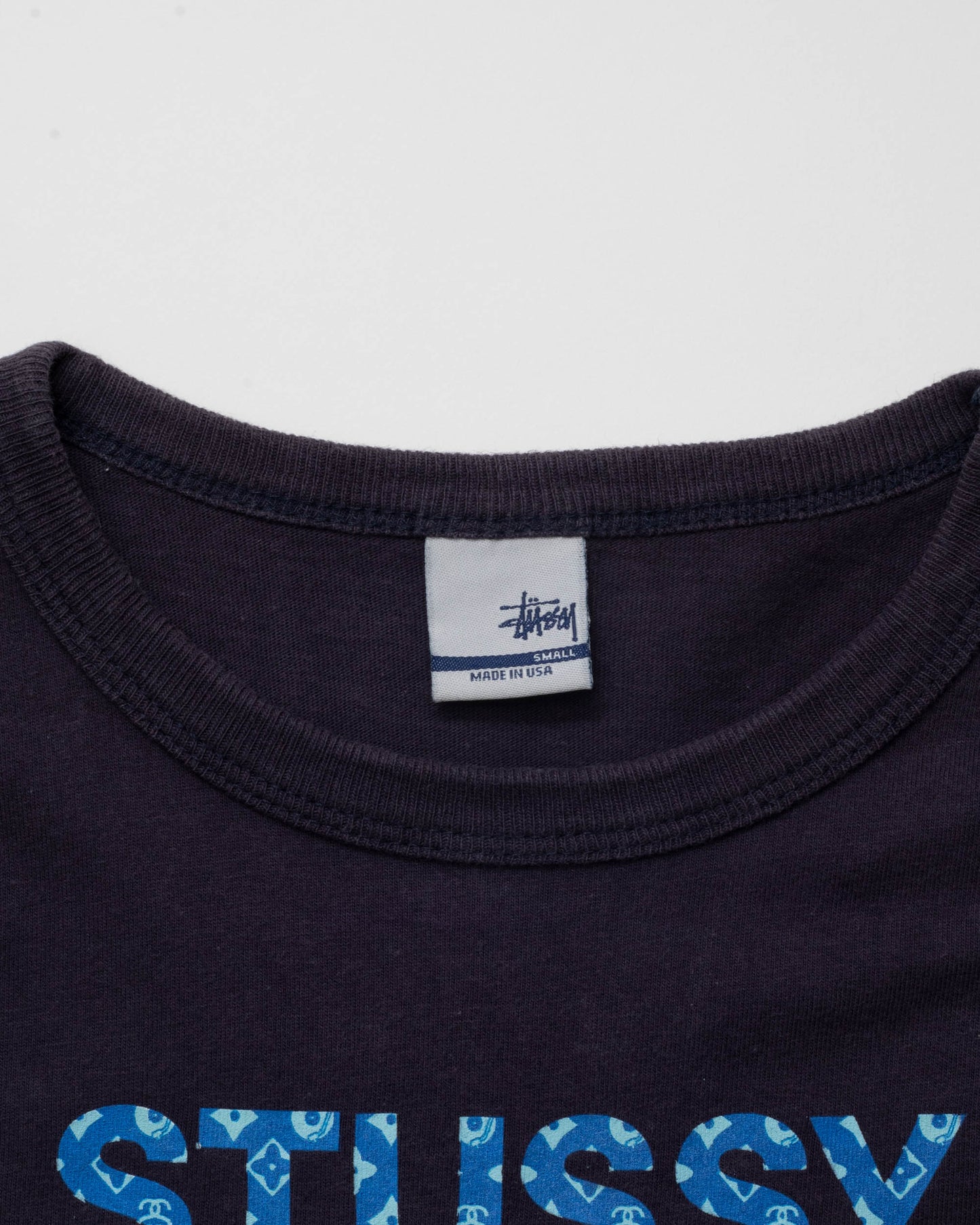 2000s Stüssy Navy Monogram T-Shirt