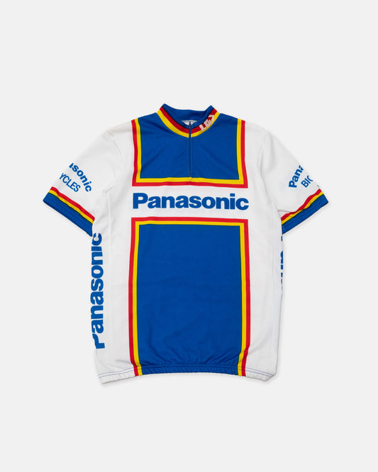 1980s Panasonic White Cycling Jersey