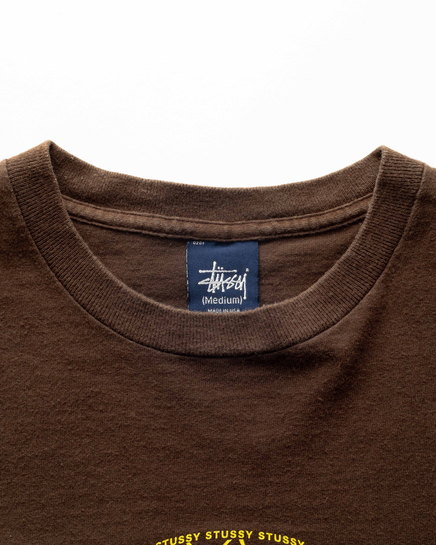 2000s Stüssy Brown Hoop T-Shirt