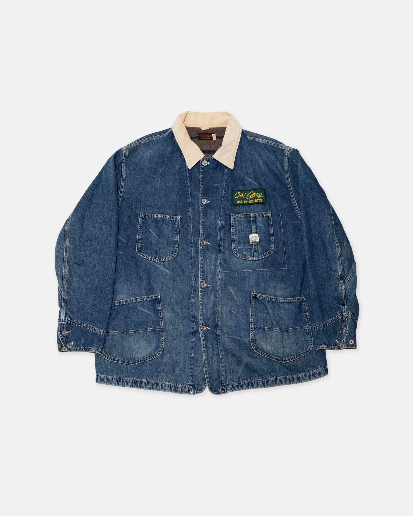 Diesel Blue/Cream Denim Chore Coat