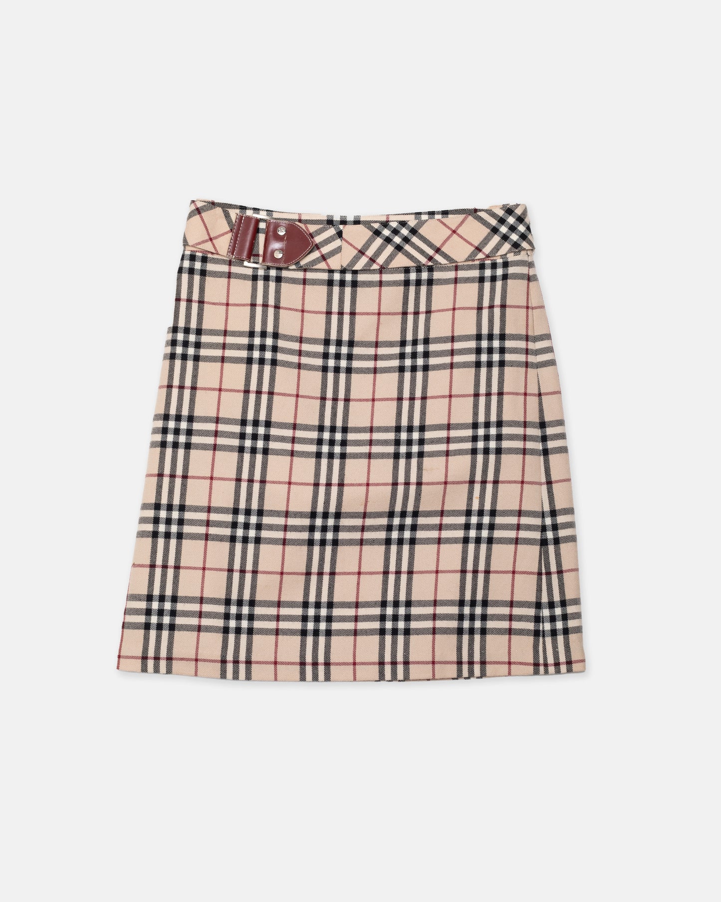 Burberry Blue Label Nova Check Belted Skirt