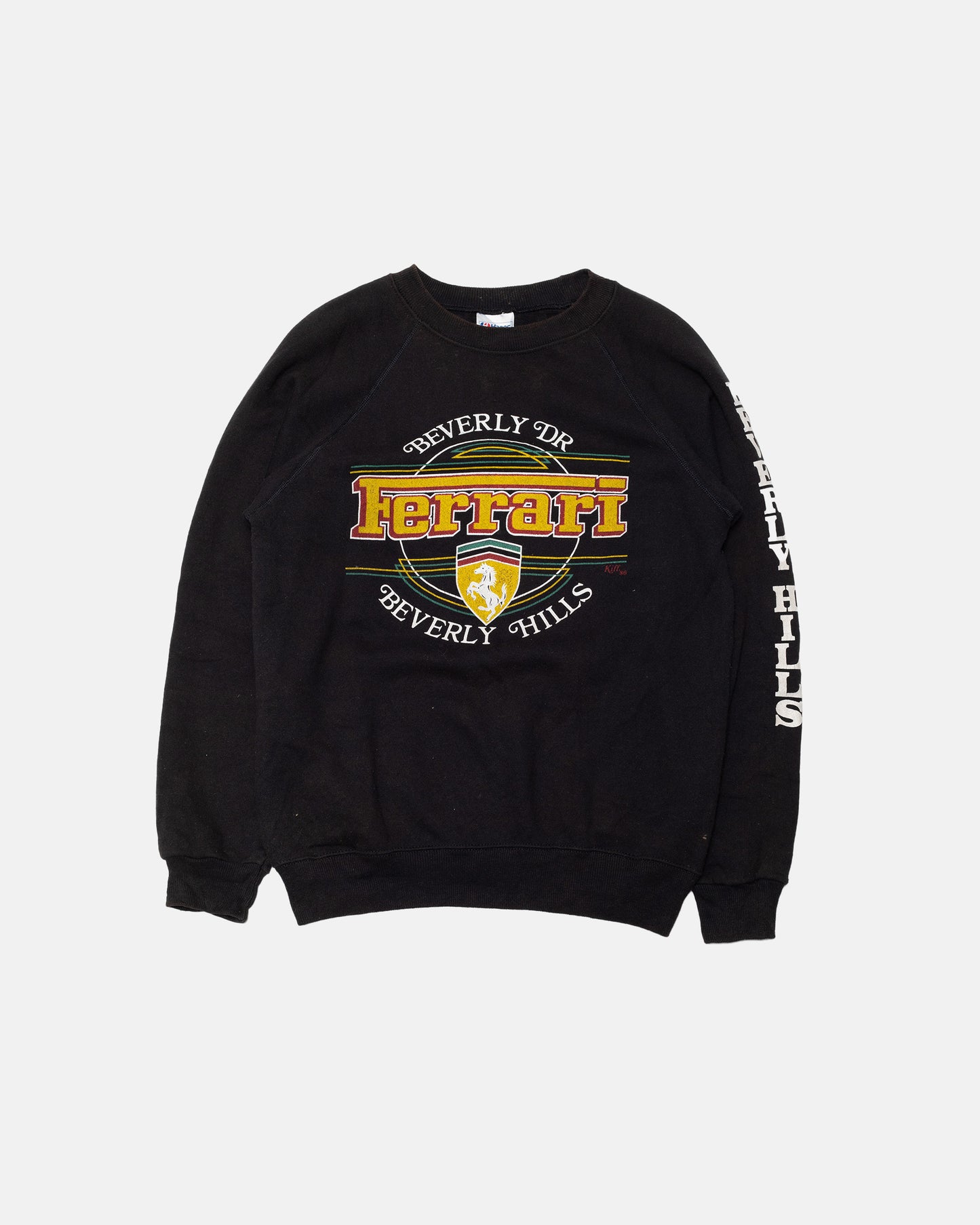 1980s Ferrari Beverly Hills Black Sweatshirt