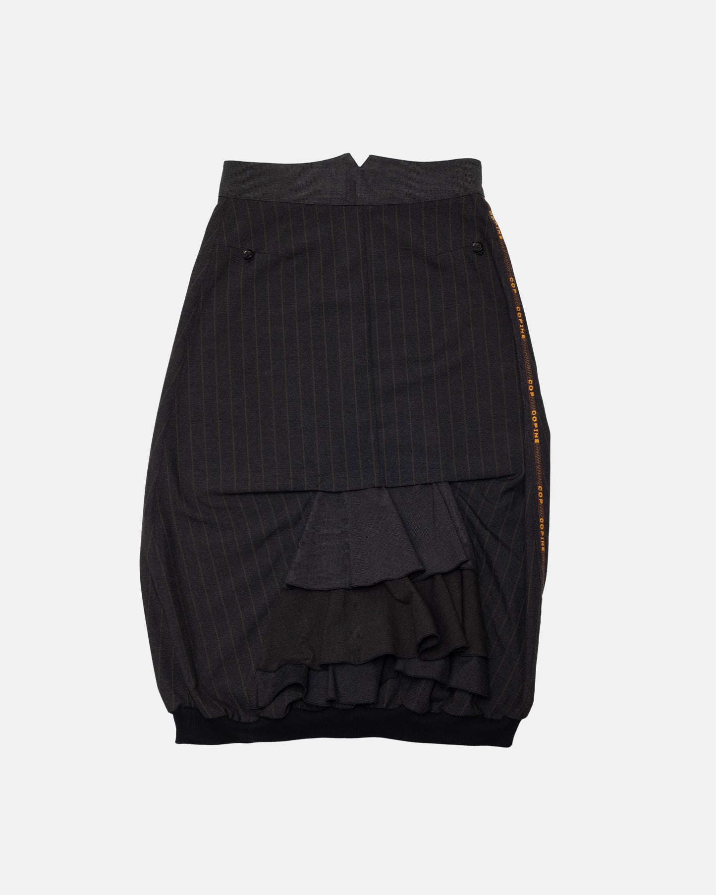 Cop Copine Grey Pinstripe Bubble Skirt