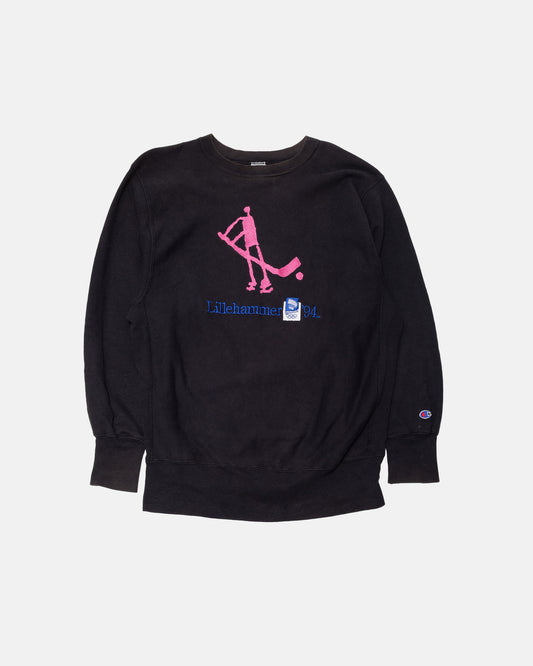 1994 Champion Reverse Weave Black Winter Olympics Sweatshirt