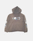 2000s Stüssy Grey/Brown Circle Hoodie