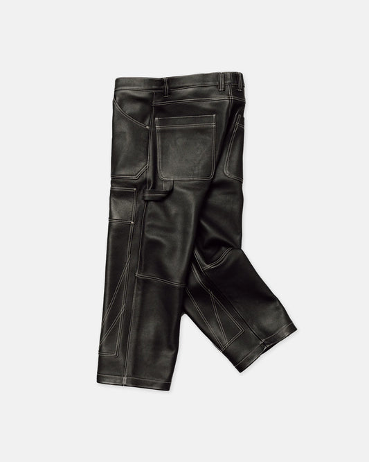 Brigade Black Leather Quilted Double Knee Carpenter Pants