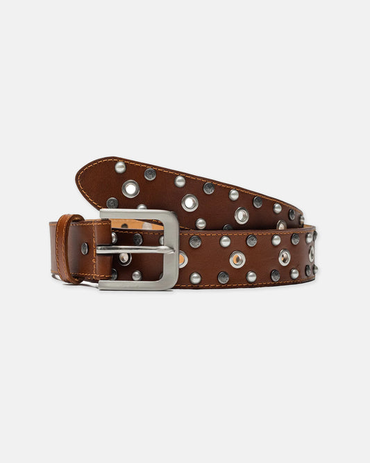 Brigade Brown FW24 Studded Belt