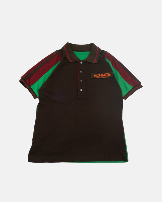 Dolce & Gabbana Brown/Red/Green Polo
