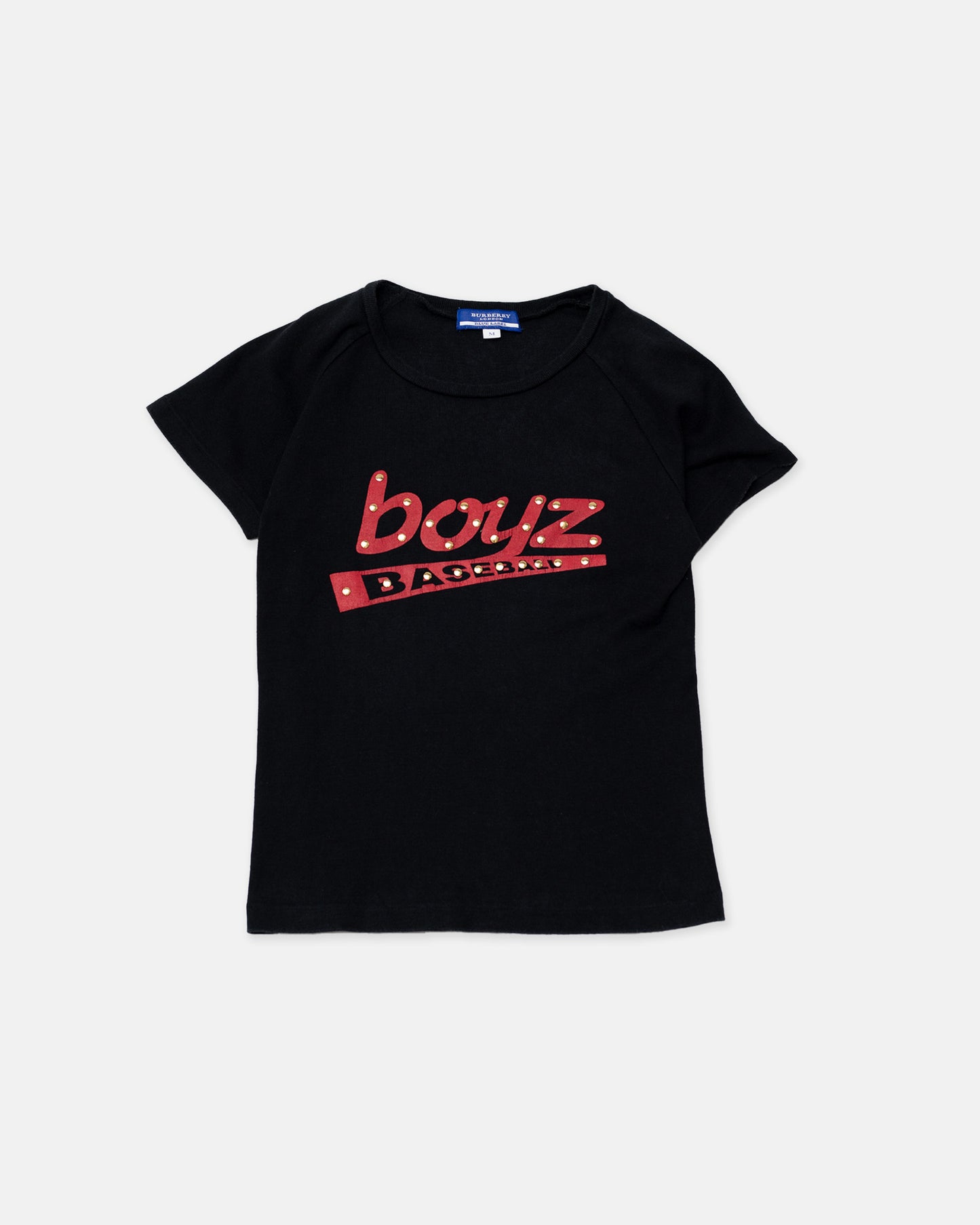 Burberry Blue Label Black "Boyz Baseball" T-Shirt