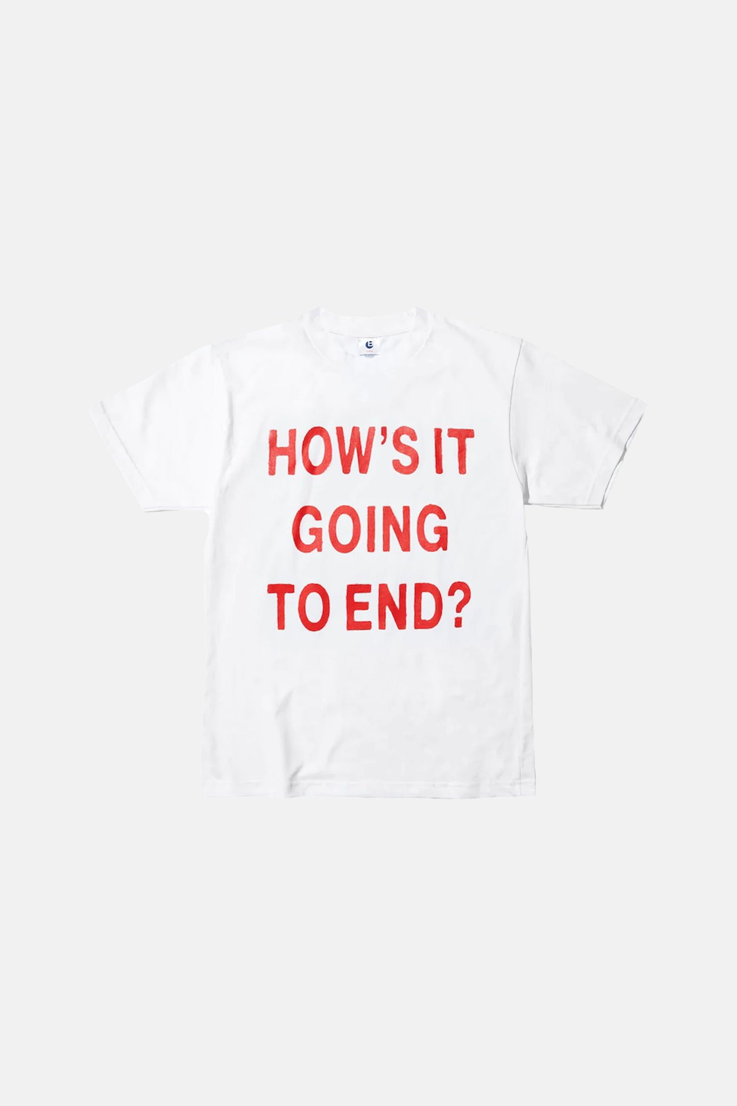 Brigade White "How's It Going to End" T-Shirt